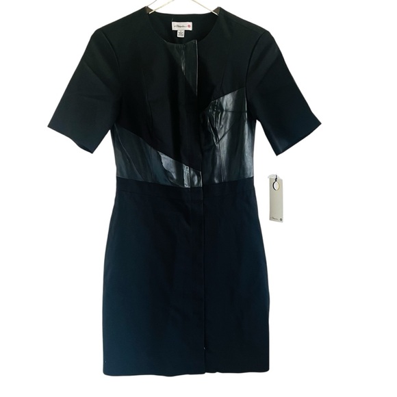 3.1 Phillip Lim | Target Black Faux Leather Block Dress - Picture 1 of 5